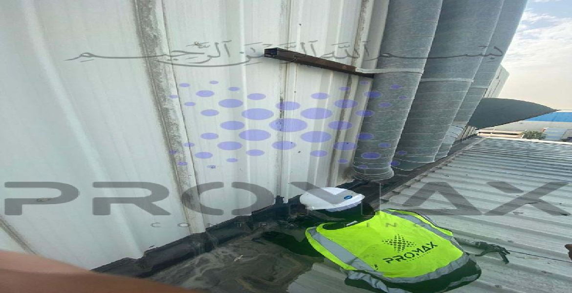 Noon - metal roof waterproofing project by Promax in Dubai, UAE